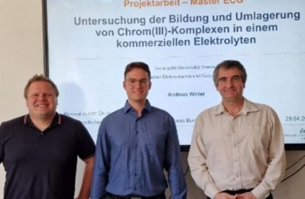 Andreas Winter verteidigt erfolgreich Masterprojekt zu Chrom(III)-Komplexen in (Foto: TU Ilmenau)