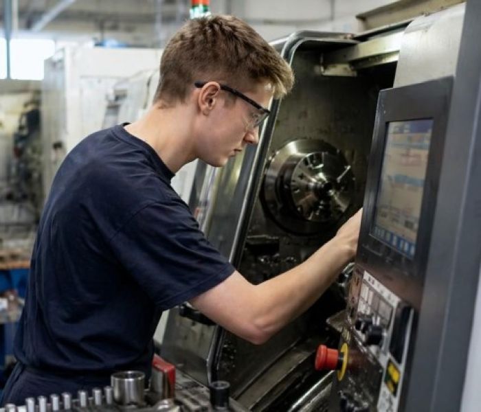 Ein Techniker führt routinemäßige Wartungsarbeiten durch (Foto: twinC GmbH)